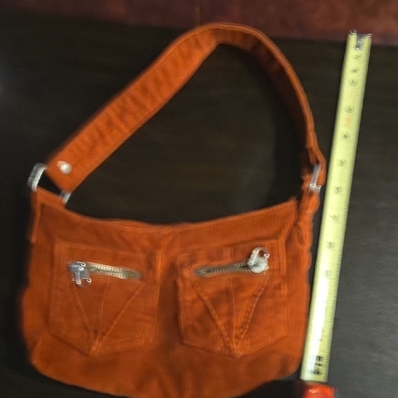 Vintage Orange Corduroy Small Purse Old Navy Great Condition - Picture 3 of 6